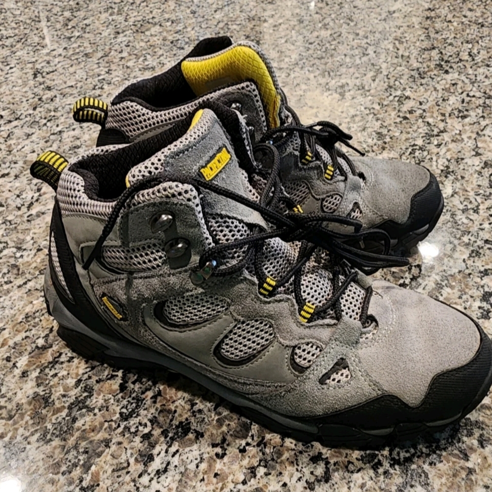 Pacific Trail Sequoia Mens Gray Yellow Hiking Tennis Shoes Size 10